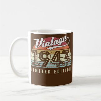 Caneca De Café Vintage 1943 Limited Edition 79 anos 79