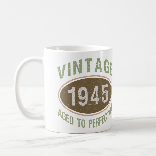 Caneca De Café Vintage 1945 - Aniversário do 80 (Esquerda)