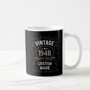 Caneca De Café Vintage 1948 Limited Edition Personalizada