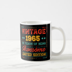 Caneca De Café Vintage 1965 feita em 1965 60º Aniversário 60 Anos
