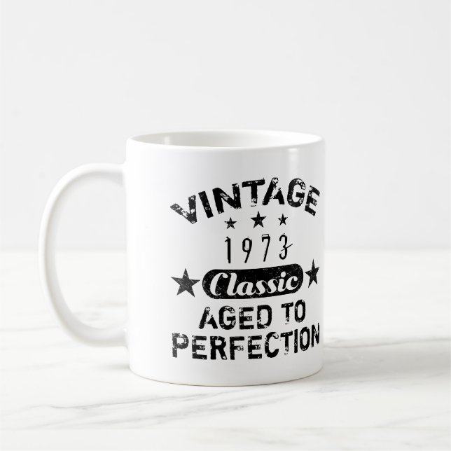 Caneca De Café Vintage 1973 50th Birthday (Esquerda)