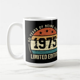 Caneca De Café Vintage 1975 Retro 50th Birthday Anniversary