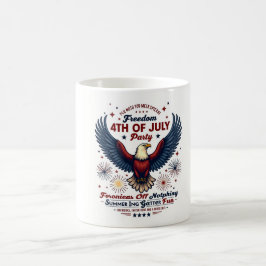 Caneca De Café Vintage 4th of Julian Mug - Eagle & Fireworks