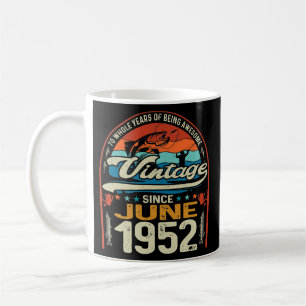 Caneca De Café Vintage 70 Birthday, junho de 1952, 70 anos