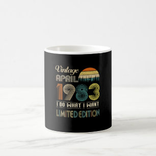 Caneca De Café Vintage abril de 1983 What I Want Limited Edition