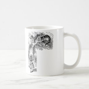 Caneca De Café Vintage Alice no País das Maravilhas, Gato Cheshi