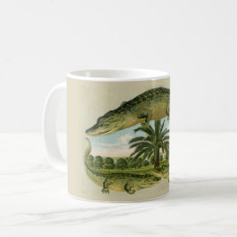 Caneca De Café Vintage Alligator Palm Mug