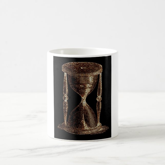 Caneca De Café Vintage Alterated Light Steampunk Alchemy Hourglas (Centro)