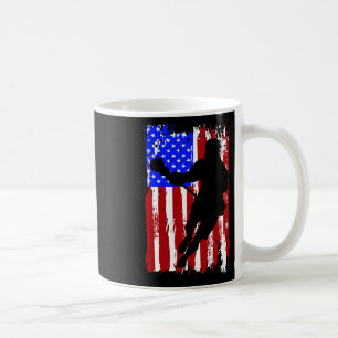 Caneca De Café Vintage American Flag Lacrosse