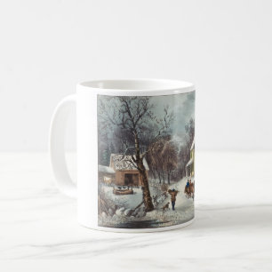 Caneca De Café Vintage American Homestead Winter