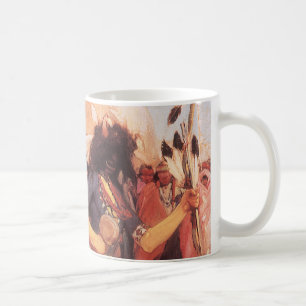 Caneca De Café Vintage Americanos nativos Buffalo Dancer de Cassi