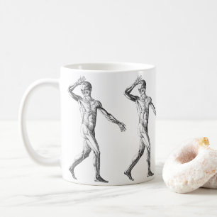 Caneca De Café Vintage Anatomia Humana, Músculos do Corpo Masculi