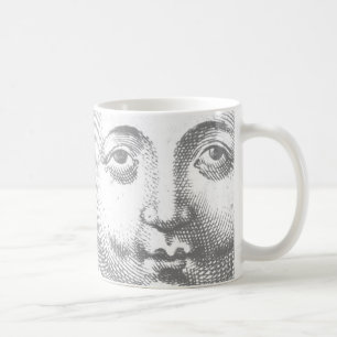 Caneca De Café Vintage Antiguamente Face Negra Sol Branco