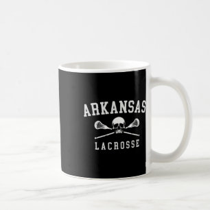 Caneca De Café Vintage Arkansas Skull E Cross Bones Lacrosse