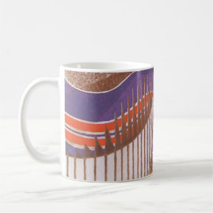 Caneca De Café Vintage Art Deco Jazz Pochoir Stair Step Patterno