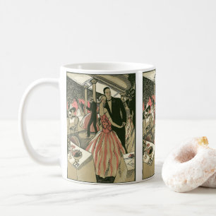 Caneca De Café Vintage Art Deco Wedding, Newlyweds First Dance