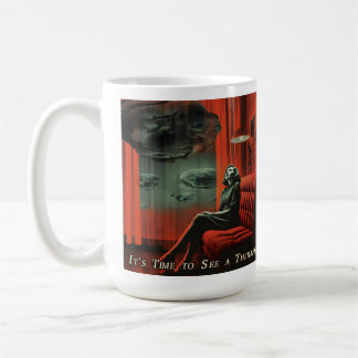 Caneca De Café Vintage art É hora de ver um terapeuta