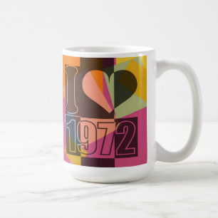 Caneca De Café Vintage Art - I love (Heart) 1972 - Mug
