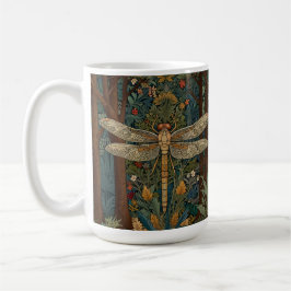 Caneca De Café Vintage art nouveau dragonfly boho chic