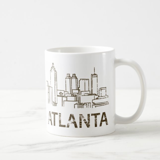 Caneca De Café Vintage Atlanta (Direita)