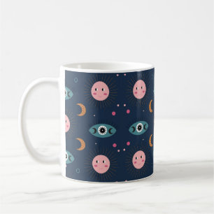 Caneca De Café vintage baby boho sem descontinuidades. Hippie chi