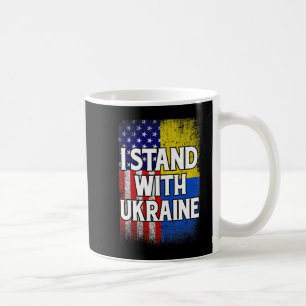 Caneca De Café Vintage Bandeira Ucraniana Americana Ucrânia Patri