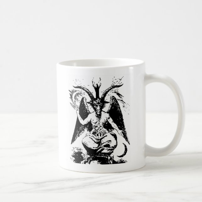 Caneca De Café Vintage Baphomet preto (Direita)