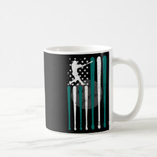 Caneca De Café Vintage Baseball Americano Flag Beball Spirs