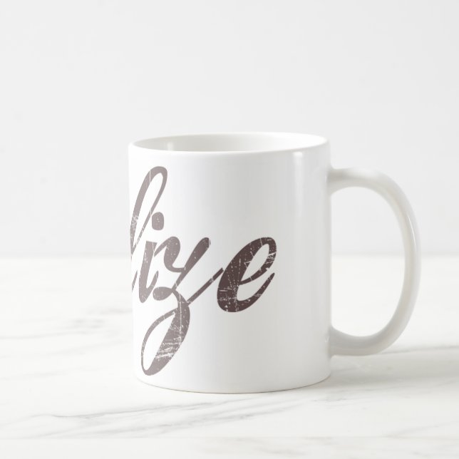 Caneca De Café Vintage Belize (Direita)