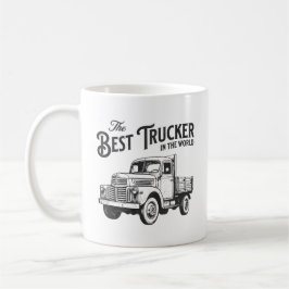 Caneca De Café Vintage Best Trucker Mug