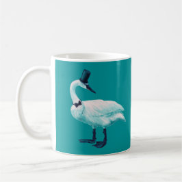 Caneca De Café Vintage Bird Chic: Cavalheiro no Arco Tie Top Hat