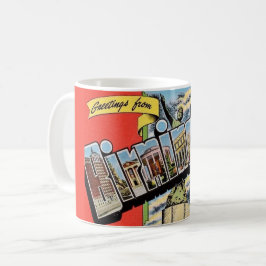 Caneca De Café Vintage Birmingham AL Greeting Mug