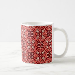 Caneca De Café Vintage Boho Geométrico Padrão Floral