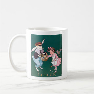 Caneca De Café Vintage Bonitinha Coelhinha Coelhinha Coelho Pásc