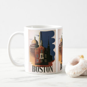 Caneca De Café Vintage Boston, Massachusetts Paul Revere's Ride
