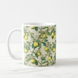 Caneca De Café Vintage Botânica Avó Smith Apple Pattern Mug