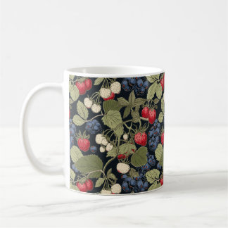 Caneca De Café Vintage Botanical Forest Berries