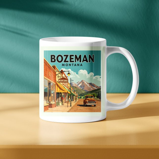 Caneca De Café Vintage Bozeman Montana (Criador carregado)