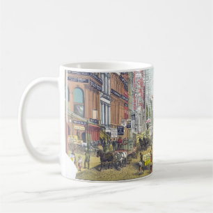 Caneca De Café Vintage Broadway, NYC (1880)