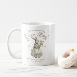 Caneca De Café Vintage Bunny Carrot Patch 