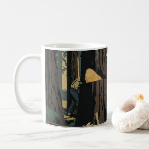 Caneca De Café Vintage Business, Lumber Industry Redwood Forest