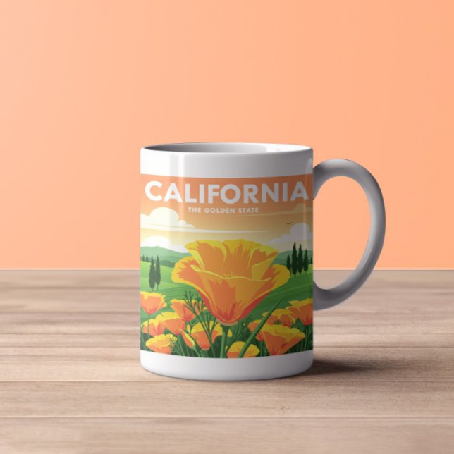 Caneca De Café Vintage California (Criador carregado)