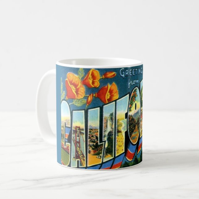 Caneca De Café Vintage California Mug (Frente Esquerda)