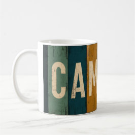 Caneca De Café Vintage Camp Life Typography
