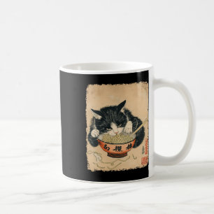 Caneca De Café Vintage Cat Comendo Ramen Noodles Gothic Otaku Jap