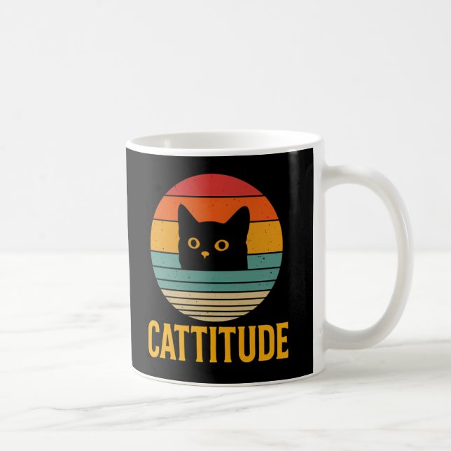 Caneca De Café Vintage Cattitude Cat  (Direita)