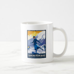 Caneca De Café Vintage Chamonix - Poster do Monte Branco