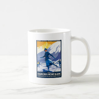 Caneca De Café Vintage Chamonix - Poster do Monte Branco