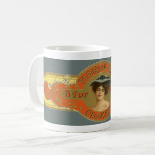 Caneca De Café Vintage Charuto Banda Label Art, Florodora Charuto