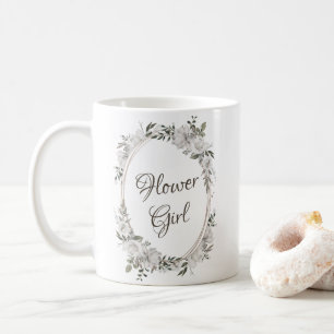 Caneca De Café Vintage Cherish Rosa Dourada Moldura Oval Menina d